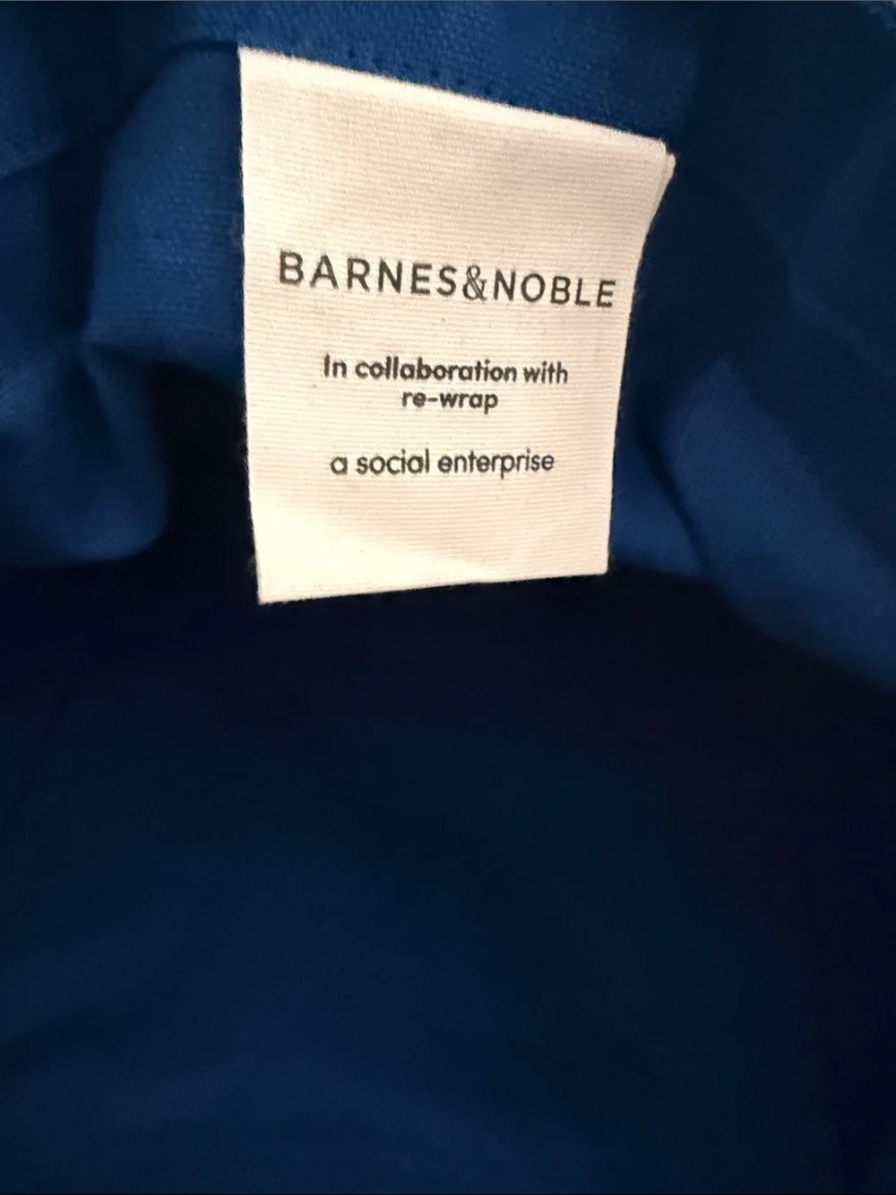Barnes & Noble A Bag of Books Blue Organic Cotton Canvas Tote Bag Book Lover